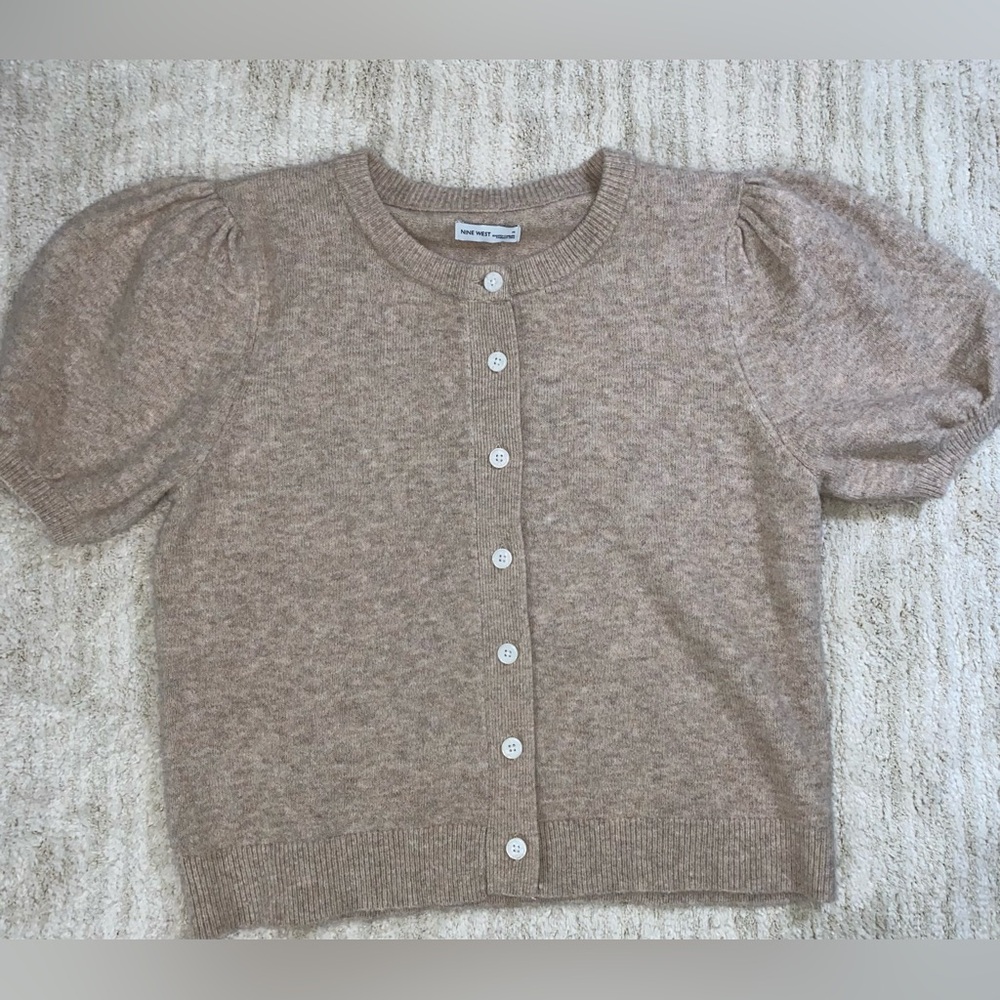 Women's Nine West Short Sleeve Cardigan size M - Picture 6 of 7